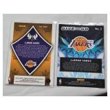 Lot of 6 LeBron James Insert Cards including National Pride, Epic Performers, Dominance, Metal, Crusade, Give and Go