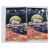 Lot of 2 Unopened Packs of 2021 Topps Chrome Tennis
