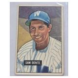 Sam Dente 1951 Bowman #133 - Washington Senators Vintage Baseball Card
