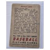 Doyle Lade 1951 Bowman #139 - Chicago Cubs Vintage Baseball Card