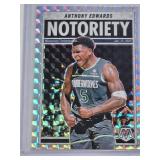 Anthony Edwards 2024-25 Panini Prizm Mosaic Silver Holo Notoriety #1 - Minnesota Timberwolves Basketball Card