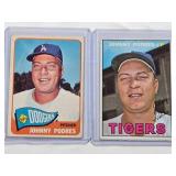 Lot of 2 Johnny Podres Baseball Cards 1965 Topps #387 and 1967 Topps #284