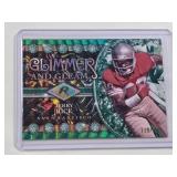 Jerry Rice 2025 Topps Glimmers and Gleam Green Wave Refractor #GG-16 and Numbered #128/149 - San Francisco 49ers Football Card