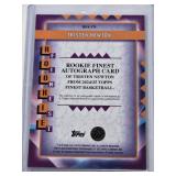 Tristen Newton Rookie Auto 2024 Gold Topps Finest Refractor #RFA-TN and Numbered 34/50 - Basketball Card