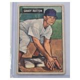 Grady Hatton 1951 Bowman #47 - Cincinnati Reds Vintage Baseball Card