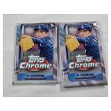 Lot of 2 Unopened 2025 Topps Chrome Baseball Packs