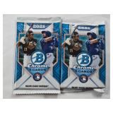 Lot of 2 Unopened Packs of 2021 Bowman Chrome Baseball