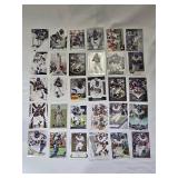 Lot of 30 Adrian Peterson Football Cards featuring various brands and designs including SP Authentic, Topps, and Donruss
