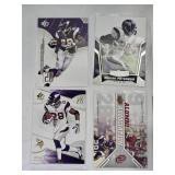 Lot of 30 Adrian Peterson Football Cards featuring various brands and designs including SP Authentic, Topps, and Donruss