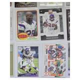 Lot of 30 Adrian Peterson Football Cards featuring various brands and designs including SP Authentic, Topps, and Donruss