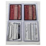 Lot of 4 Junior Caminero Rookie Cards including Topps and Topps Chrome Refractors, 1st Bowman