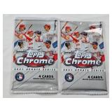 Lot of 2 Unopened Packs of Topps Chrome 2021 Update Series