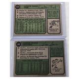 Lot of 2 Vintage 1974 Topps Baseball Cards Featuring Carlton Fisk and Tom Seaver