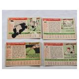 Lot of 4 Vintage 1955 Topps Baseball Cards Featuring Andy Carey, Bob Keegan, Laurin Pepper, and Jim Hegan