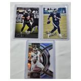 Lot of 3 Jalen Hurts Football Cards including Panini Luminance Rookie and Select Prizm