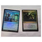 Lot of 20 Foil Magic: The Gathering Trading Cards Including Body Double, Blazing Hellhound, and More
