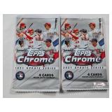 Lot of 2 Unopened Packs of 2021 Topps Chrome Update Series Baseball