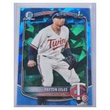 Payton Eeles Rookie 2025 1st Bowman Chrome Sapphire #BCP-78 - Minnesota Twins Baseball Card