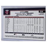 Royce Lewis 2025 Topps Chrome Purple Refractor #254 and Numbered 102/250 - Minnesota Twins Baseball Card