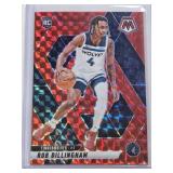 Rob Dillingham Rookie 2024-25 Panini Mosaic Prizm Red #218 - Minnesota Timberwolves Basketball Card