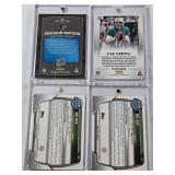 Lot of 4 NFL Rookie Cards in Magnetic One Touches Featuring Ryan Tannehill, Bo Nix, and Deshaun Watson with Rookie and Bowman Briefing Features