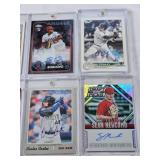 Lot of 8 Baseball Cards All in Magnetic One Touch Cases Featuring Sean Newcomb, Will Craig, Jose Soriano, Cal Conley, and Carlos Cortes with Autographs