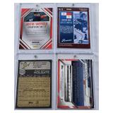 Lot of 8 Baseball Cards In Magnetic One Touch Cases Featuring Sean Reid-Foley, Justin Sheffield, Ryan Holgate and Others with Autographs and Prospect Signatures
