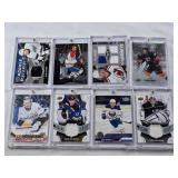 Lot of 8 Hockey Cards in Magnetic One Touch Cases Featuring Gabe Vilardi, Samuel Fagemo, Isak Rosen, Jonathan Quick, Jaden Schwartz, Jacob Perreault, Peter Stastny, and Guy Lafleur. Includes Rookie Ca