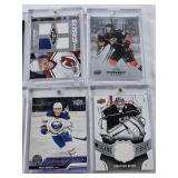 Lot of 8 Hockey Cards in Magnetic One Touch Cases Featuring Gabe Vilardi, Samuel Fagemo, Isak Rosen, Jonathan Quick, Jaden Schwartz, Jacob Perreault, Peter Stastny, and Guy Lafleur. Includes Rookie Ca