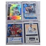 Lot of 8 Baseball Cards in Magnetic One Touches with Chance Adams, Dennis Santana, Blake Rutherford, Julio Pablo Martinez, Jackie Bradley Jr., Jason Jennings, Jordon Montgomery, and Jakson Reetz. Incl