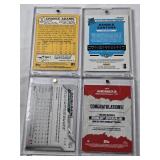 Lot of 8 Baseball Cards in Magnetic One Touches with Chance Adams, Dennis Santana, Blake Rutherford, Julio Pablo Martinez, Jackie Bradley Jr., Jason Jennings, Jordon Montgomery, and Jakson Reetz. Incl