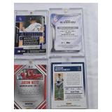 Lot of 8 Baseball Cards in Magnetic One Touches with Chance Adams, Dennis Santana, Blake Rutherford, Julio Pablo Martinez, Jackie Bradley Jr., Jason Jennings, Jordon Montgomery, and Jakson Reetz. Incl