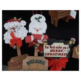 WOODEN OUTDOOR CHRISTMAS DECORATIONS.