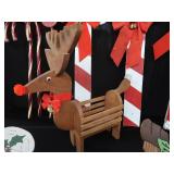 WOODEN OUTDOOR CHRISTMAS DECORATIONS.