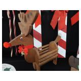 WOODEN OUTDOOR CHRISTMAS DECORATIONS.
