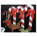 WOODEN OUTDOOR CHRISTMAS DECORATIONS.