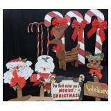 WOODEN OUTDOOR CHRISTMAS DECORATIONS.