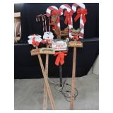 WOODEN OUTDOOR CHRISTMAS DECORATIONS.
