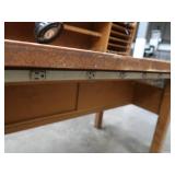 HUGE WOOD WORK BENCH WITH LIGHTS