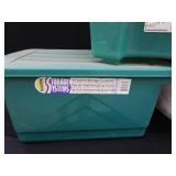 3 CHRISTMAS STORAGE  BINS.