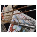 VINTAGE BAMBOO FLY ROD AND VINTAGE MAGAZINES
