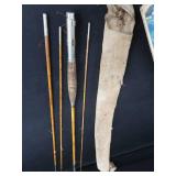 VINTAGE BAMBOO FLY ROD AND VINTAGE MAGAZINES