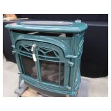 GREEN ENAMEL / CAST IRON FIRE PLACE
