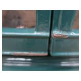 GREEN ENAMEL / CAST IRON FIRE PLACE