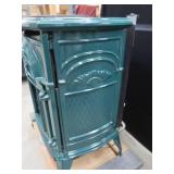 GREEN ENAMEL / CAST IRON FIRE PLACE