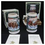 COLLECTIBLE BUDWEISER HOLIDAY STEINS