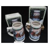 COLLECTIBLE BUDWEISER HOLIDAY STEINS