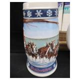 COLLECTIBLE BUDWEISER HOLIDAY STEINS.