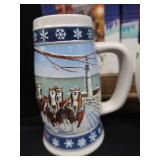 COLLECTIBLE BUDWEISER HOLIDAY STEINS.