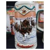 COLLECTIBLE BUDWEISER HOLIDAY STEINS.